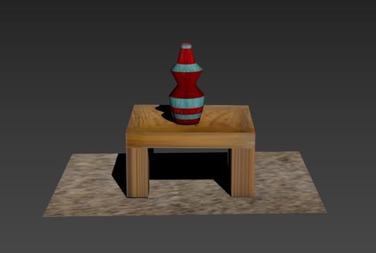 vase and table 3D Model .c4d .max .obj .3ds .fbx .stl .blend 