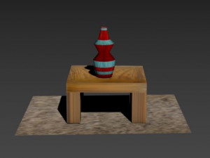 vase and table 3D Model