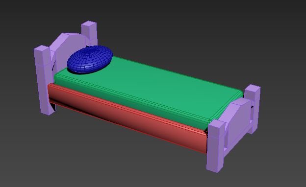 bed 3D Model .c4d .max .obj .3ds .fbx .stl .blend 