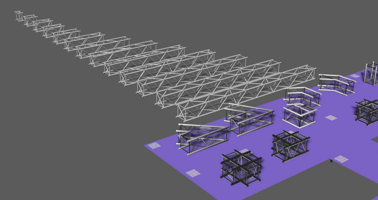 prolyte h40v square trusses 3D Model .c4d .max .obj .3ds .fbx .stl .blend 