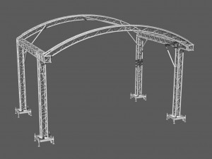 prolyte arc roof 6x4m Model 3D