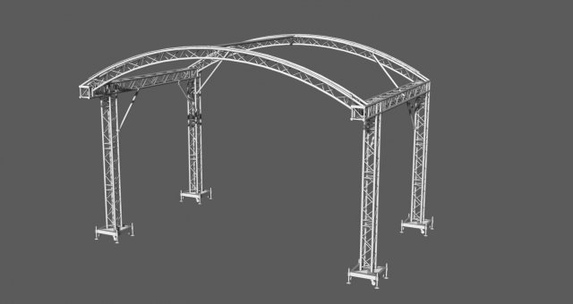 prolyte arc roof 6x4m Model 3D .c4d .max .obj .3ds .fbx .stl .blend 