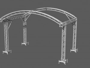 atap busur prolyte 6x4m Model 3D