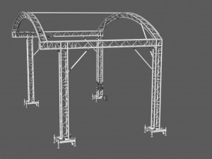 prolyte arc roof 6x4m Model 3D