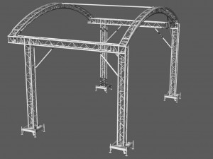 prolyte arc roof 6x4m Model 3D