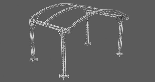 prolyte arc roof 8x6m Modelo 3D .c4d .max .obj .3ds .fbx .stl .blend 