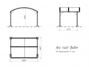 prolyte arc roof 8x6m Modelo 3D