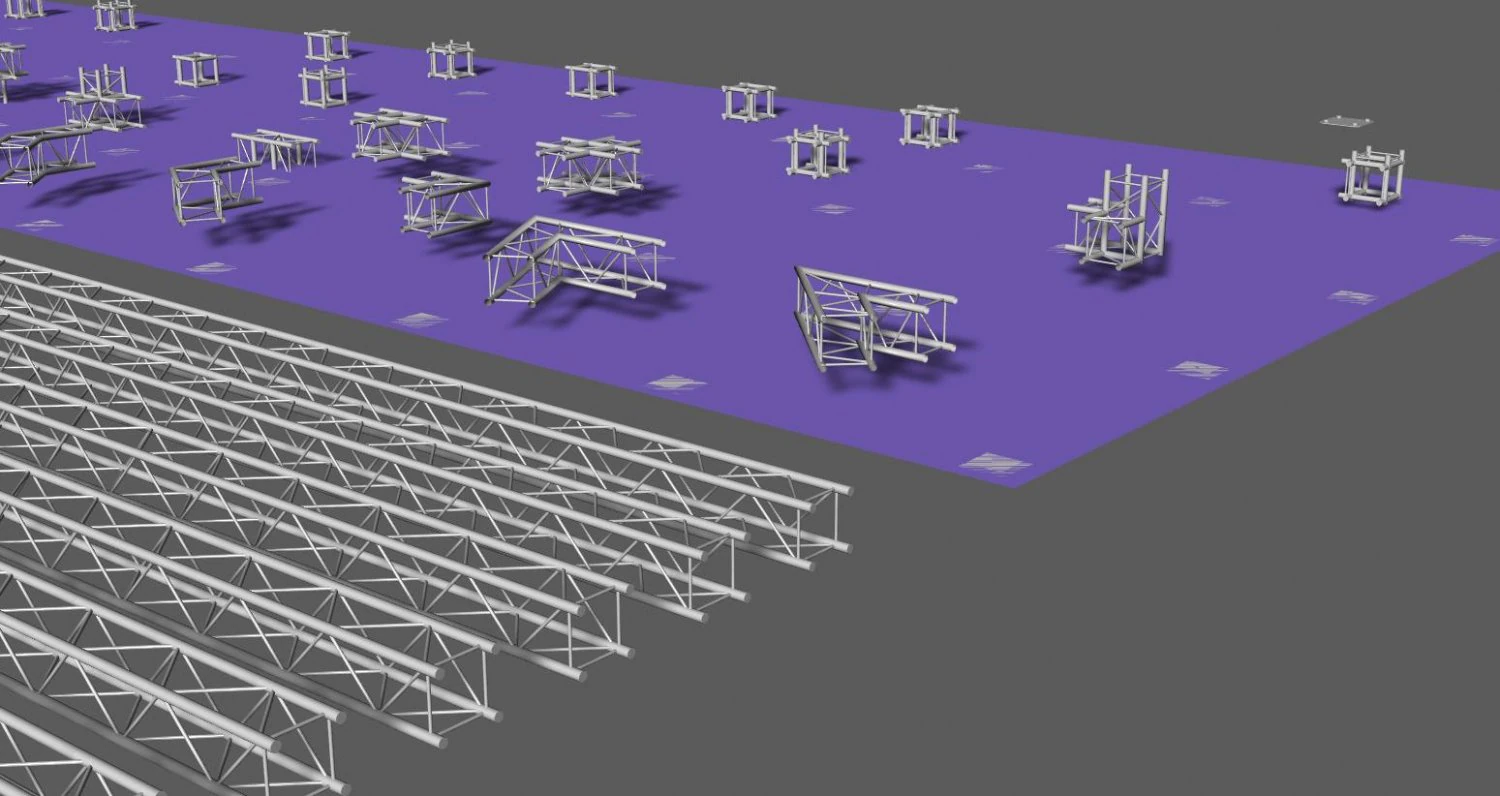 prolyte e20v square trusses 3D Model .c4d .max .obj .3ds .fbx .stl .blend 