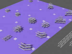prolyte e20v square trusses 3D Model