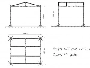 prolyte mpt 12x10 roof system 3D Model