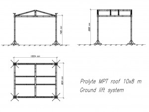 prolyte mpt 10x8 roof system Modelo 3D