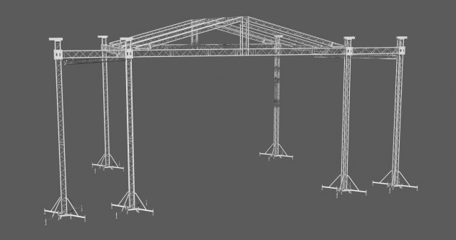 prolyte mpt 12x10 roof with side wings 3m Modelo 3D .c4d .max .obj .3ds .fbx .stl .blend 