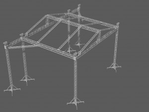 prolyte mpt 12x10 roof with side wings 3m Modelo 3D