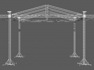 prolyte mpt 12x10 roof with side wings 3m Modelo 3D