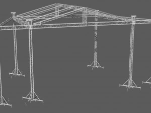 prolyte mpt 12x10 çatı yan kanatlı 3m orijinal 3D Model