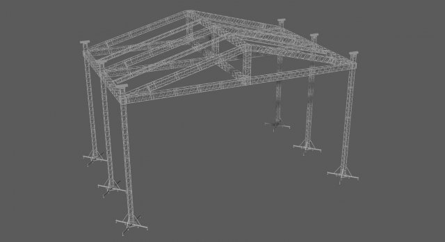 prolyte st 18x14 roof Model 3D .c4d .max .obj .3ds .fbx .stl .blend 