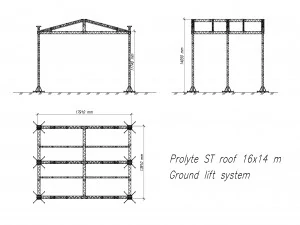 telhado prolyte st 16x14 Modelo 3D