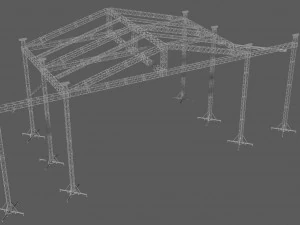 крыша prolyte st 20x14 с боковыми крыльями 3D Модель