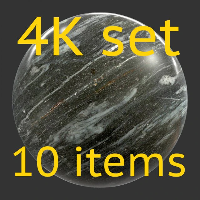 taş siyah 4k doku seti 10 öğe CG Dokuları .c4d .max .obj .3ds .fbx .stl .blend