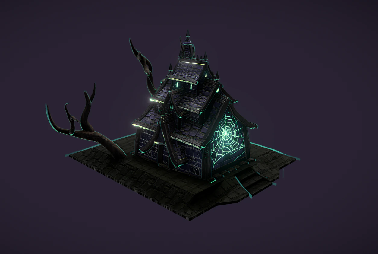 dark house 3D Model .c4d .max .obj .3ds .fbx .stl .blend 