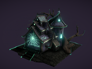 dark house Model 3D