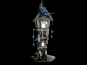 house moon tower Model 3D