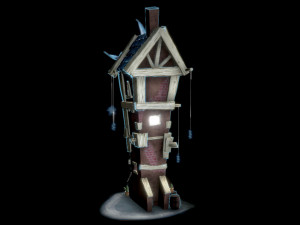 house moon tower Model 3D