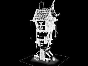 house moon tower Model 3D