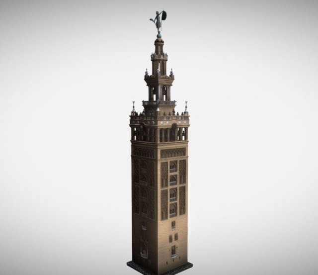 la giralda de sevilla 3D Модель .c4d .max .obj .3ds .fbx .stl .blend 