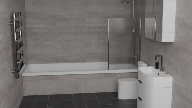 bathroom 3D Модель .c4d .max .obj .3ds .fbx .stl .blend