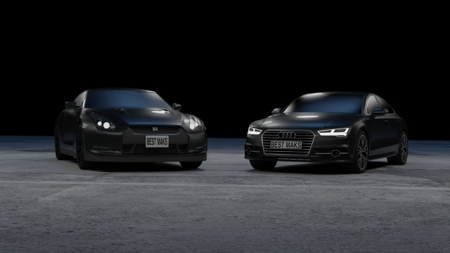 audi and nissan gtr Modèle 3D .c4d .max .obj .3ds .fbx .stl .blend 