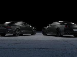 audi and nissan gtr Modèle 3D