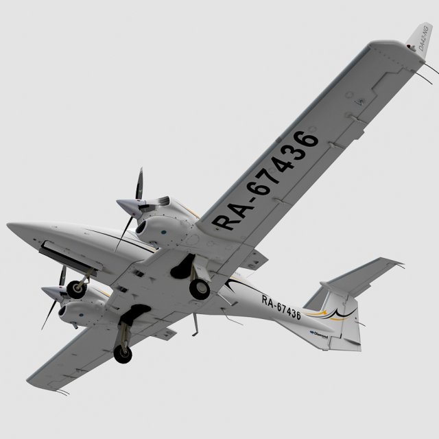 diamond da-42 3D Model .c4d .max .obj .3ds .fbx .stl .blend 