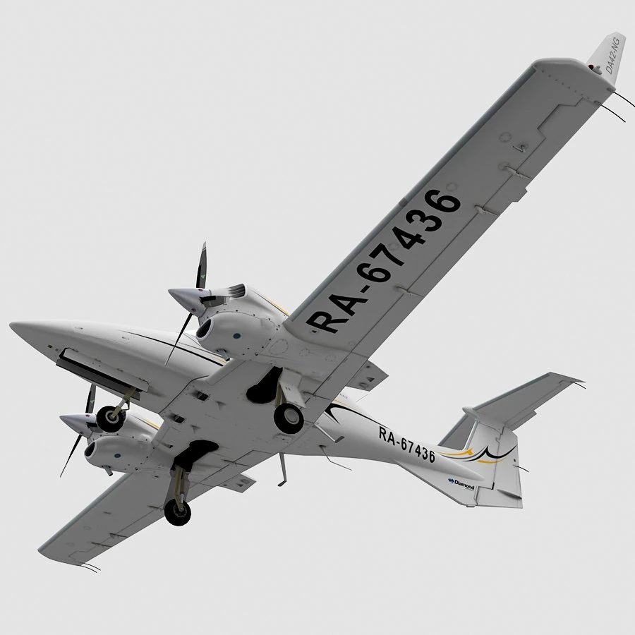 diamond da-42 3D Model .c4d .max .obj .3ds .fbx .stl .blend 
