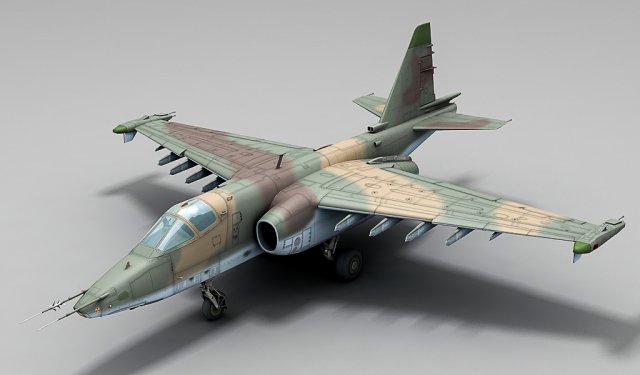 su-25 3D 모델 .c4d .max .obj .3ds .fbx .stl .blend 