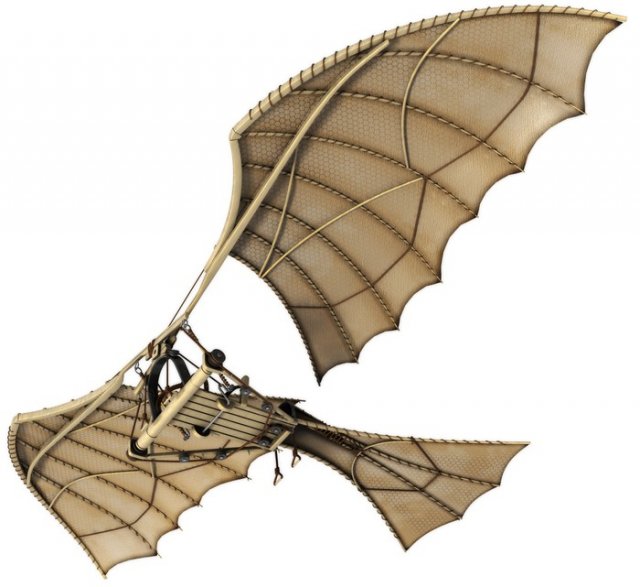 ornithopter 3D 모델 .c4d .max .obj .3ds .fbx .stl .blend 