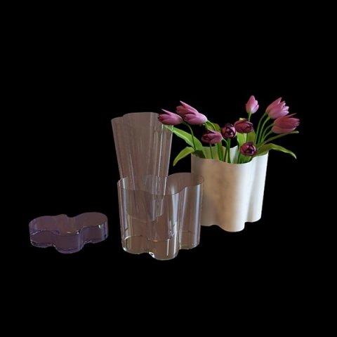 vase 3D Model .c4d .max .obj .3ds .fbx .stl .blend 
