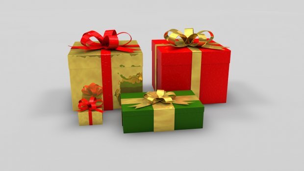 christmas boxes 3D Model .c4d .max .obj .3ds .fbx .stl .blend 