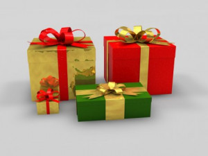 christmas boxes 3D Модель