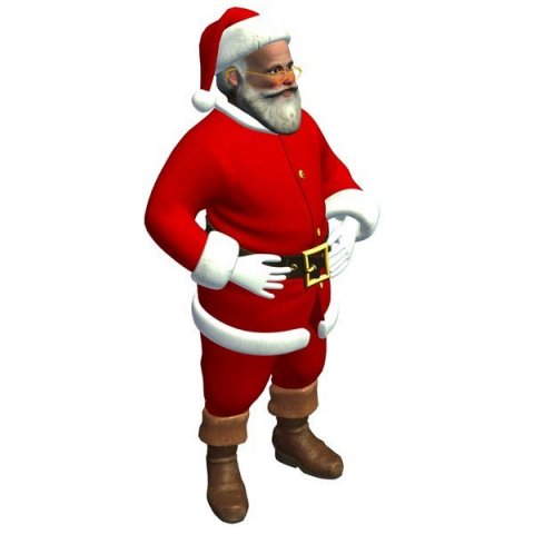 santa claus 3D Модель .c4d .max .obj .3ds .fbx .stl .blend