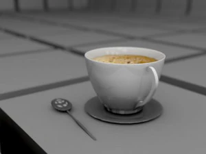 커피잔 3D 모델