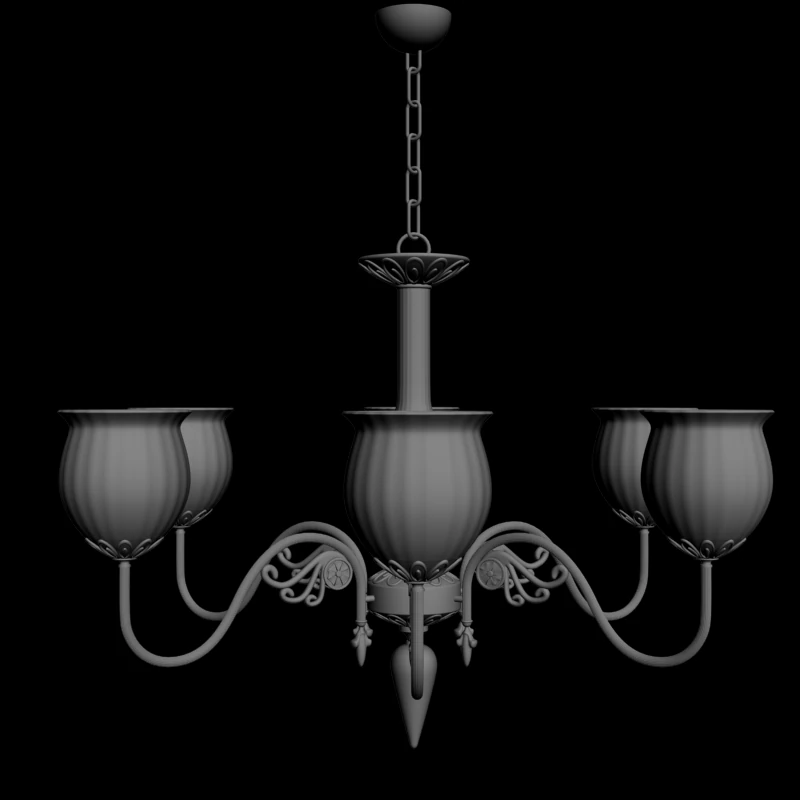 chandelier 3D Model .c4d .max .obj .3ds .fbx .stl .blend