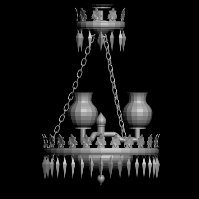 chandelier 3D Model .c4d .max .obj .3ds .fbx .stl .blend 