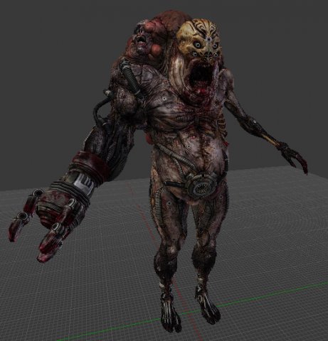 monster from mass effect 3D 모델 .c4d .max .obj .3ds .fbx .stl .blend 