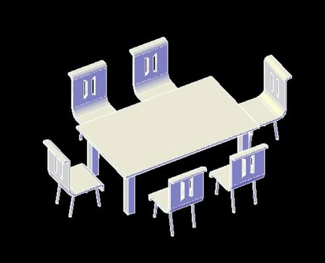 mobili per casa delle bambole tavolo da pranzo set file stl Modello di stampa 3D .c4d .max .obj .3ds .fbx .stl .blend