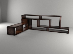 shoe cabinet bookshelf shelf 3D 모델