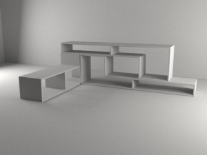 shoe cabinet bookshelf shelf Modèle 3D