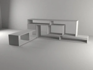 shoe cabinet bookshelf shelf 3D Model