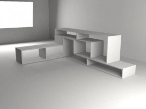 shoe cabinet bookshelf shelf 3D Model