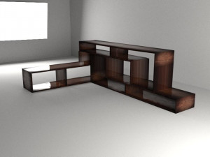 shoe cabinet bookshelf shelf Modèle 3D
